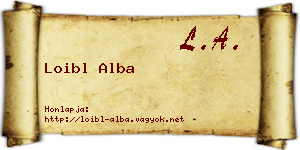 Loibl Alba névjegykártya